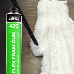 Flexfoam gun in gebruik