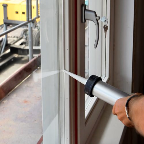 Glas kit aanbrengen