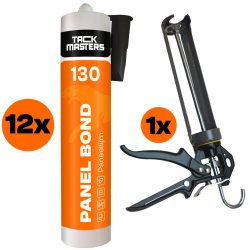 12x Trespa kit zwart + kitpistool