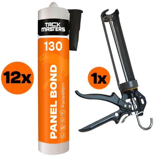 12x Trespa kit zwart + kitpistool