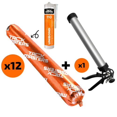 12x Unibond Polymeerkit wit worst + kitpistool