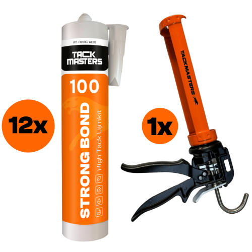 12x high tack wit + kitpistool