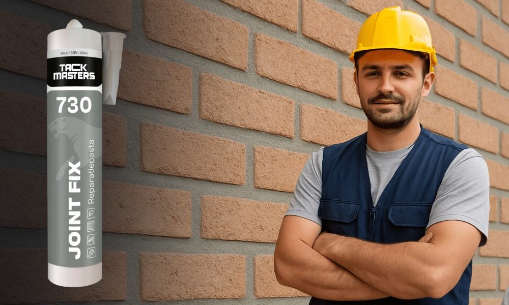 Buiten voegen repareren met reparatie kit