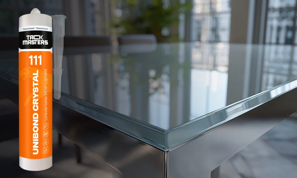 Glas op metaal lijmen met kit
