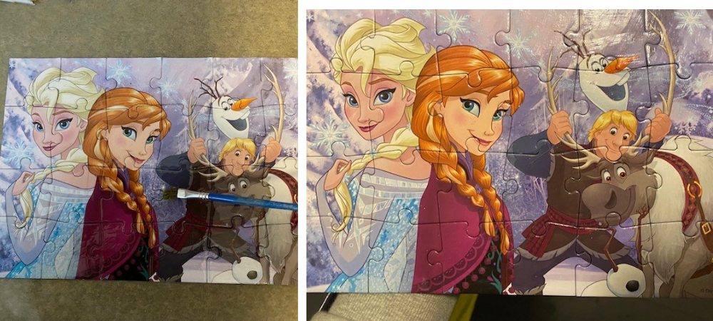 Puzzel lijmen met secondelijm