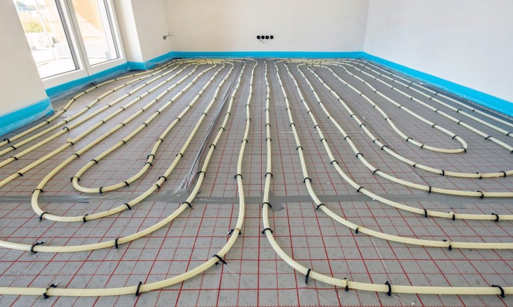 Randisolatie vloerverwarming lijmen