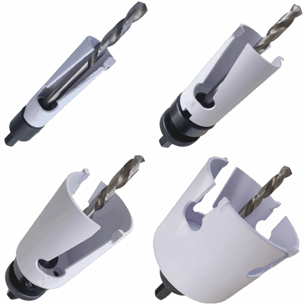 Gatenzagen met adapter