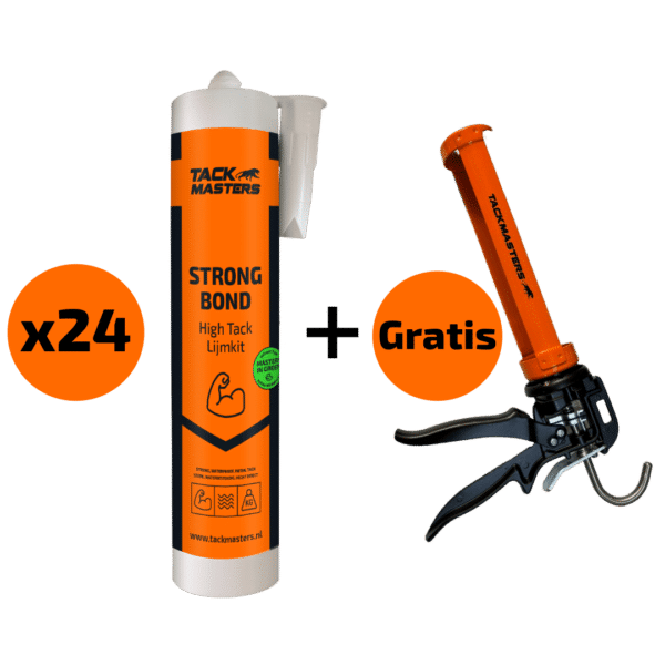 2 dozen Strong Bond High Tack + gratis premium kitpistool