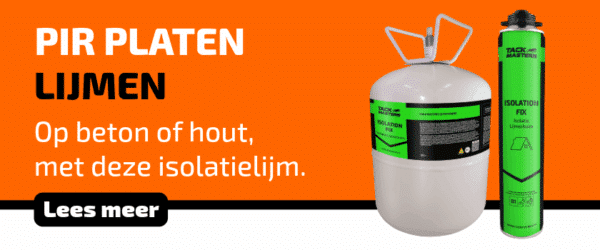 PIR platen lijmen op beton of hout