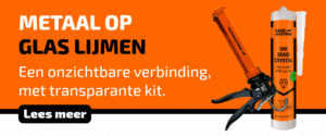 Metaal op glas lijmen