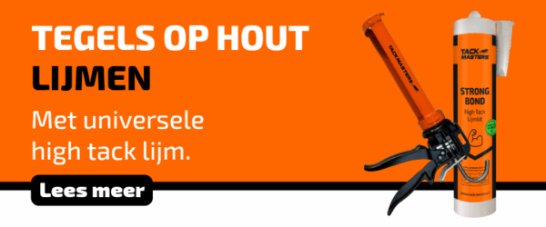 Tegels op hout lijmen