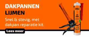 Dakpannen lijmen met dakpan reparatie kit