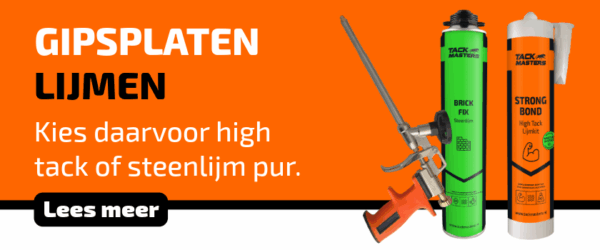 Gipsplaten lijmen met montagekit