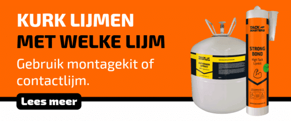 Kurk lijmen met kit of contactlijm