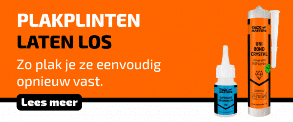 Plakplinten laten los opnieuw plakken