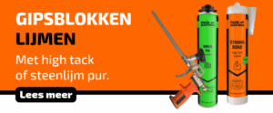 Gipsblokken lijmen
