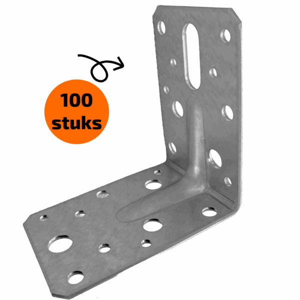 Hoekankers 90x90 met ril 100 stuks