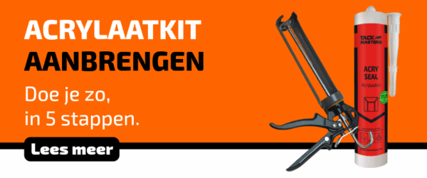 Acrylaatkit aanbrengen en afstrijken
