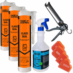 Beglazingskit wit complete set voor ramen afkitten