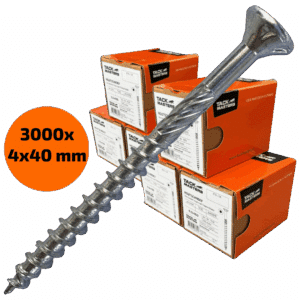 Deeldraad schroeven 4x40 3000 stuks