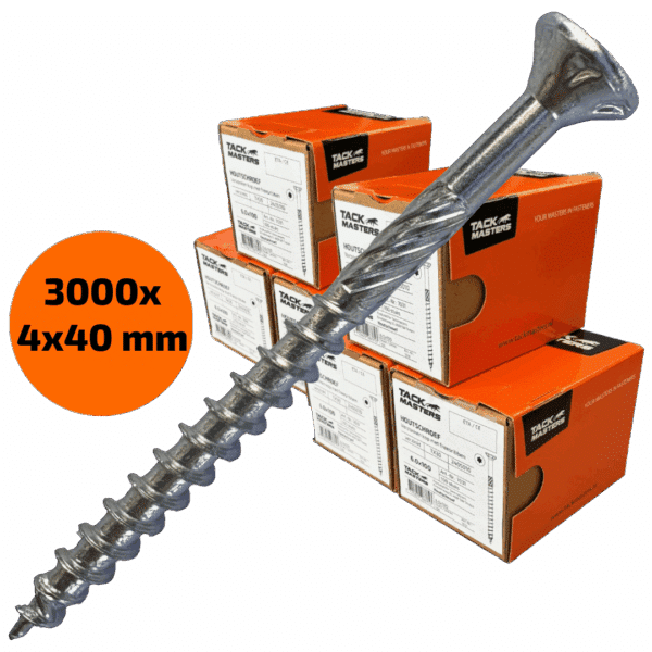 Deeldraad schroeven 4x40 3000 stuks