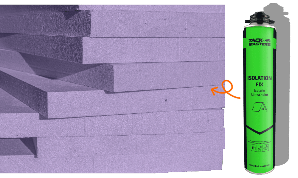 XPS platen lijmen op beton