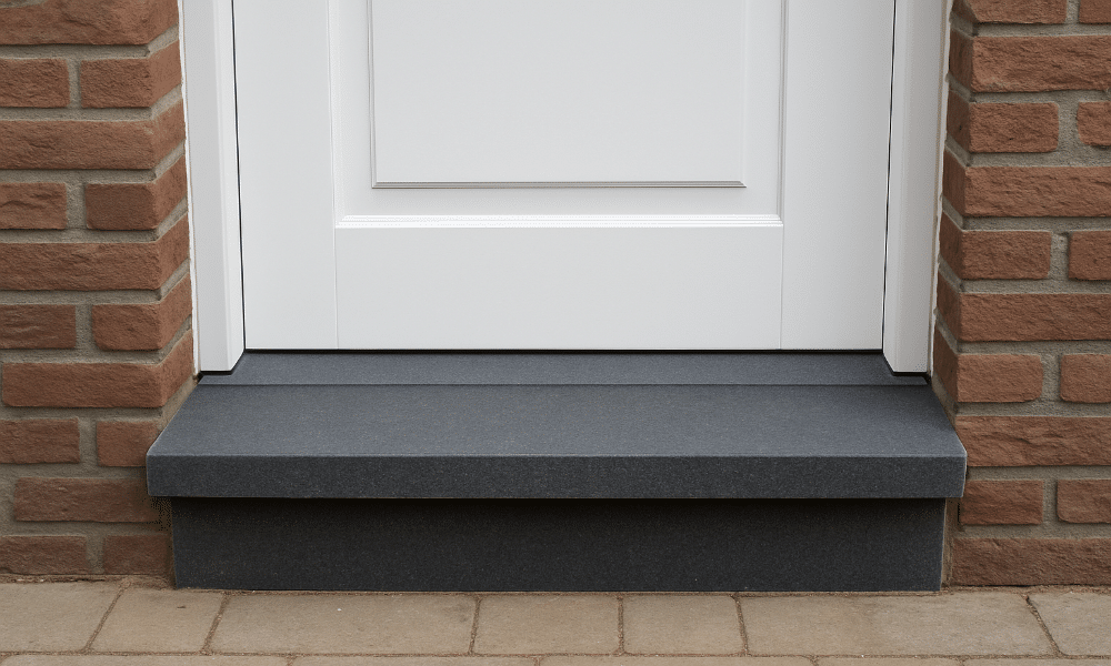 Dorpel plaatsen met lijm