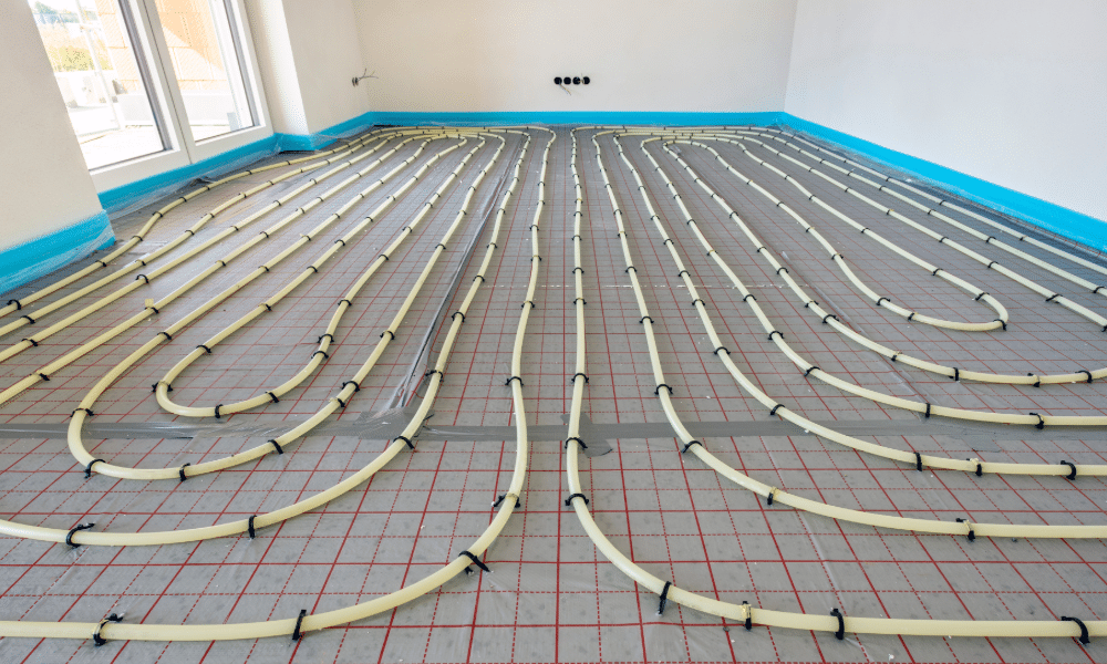 Randisolatie vloerverwarming lijmen